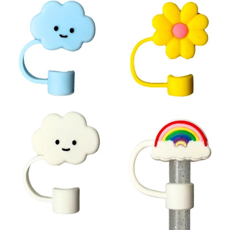 CharCharms Cute Animal Straw Topper Set