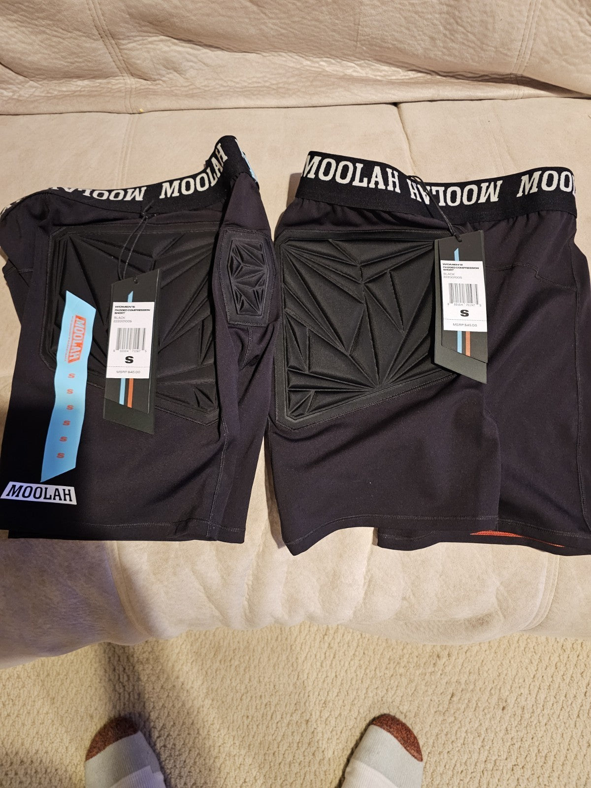 2 Moolah Womens Padded Compression Shorts Size Small Black