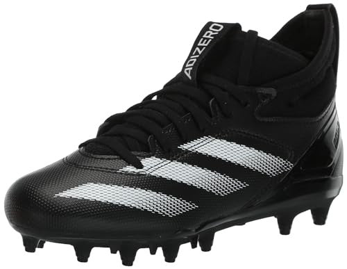 Adidas Adizero Impact.2 Spark Football Sneaker, Black/White/Black, 5 US Unisex Big Kid