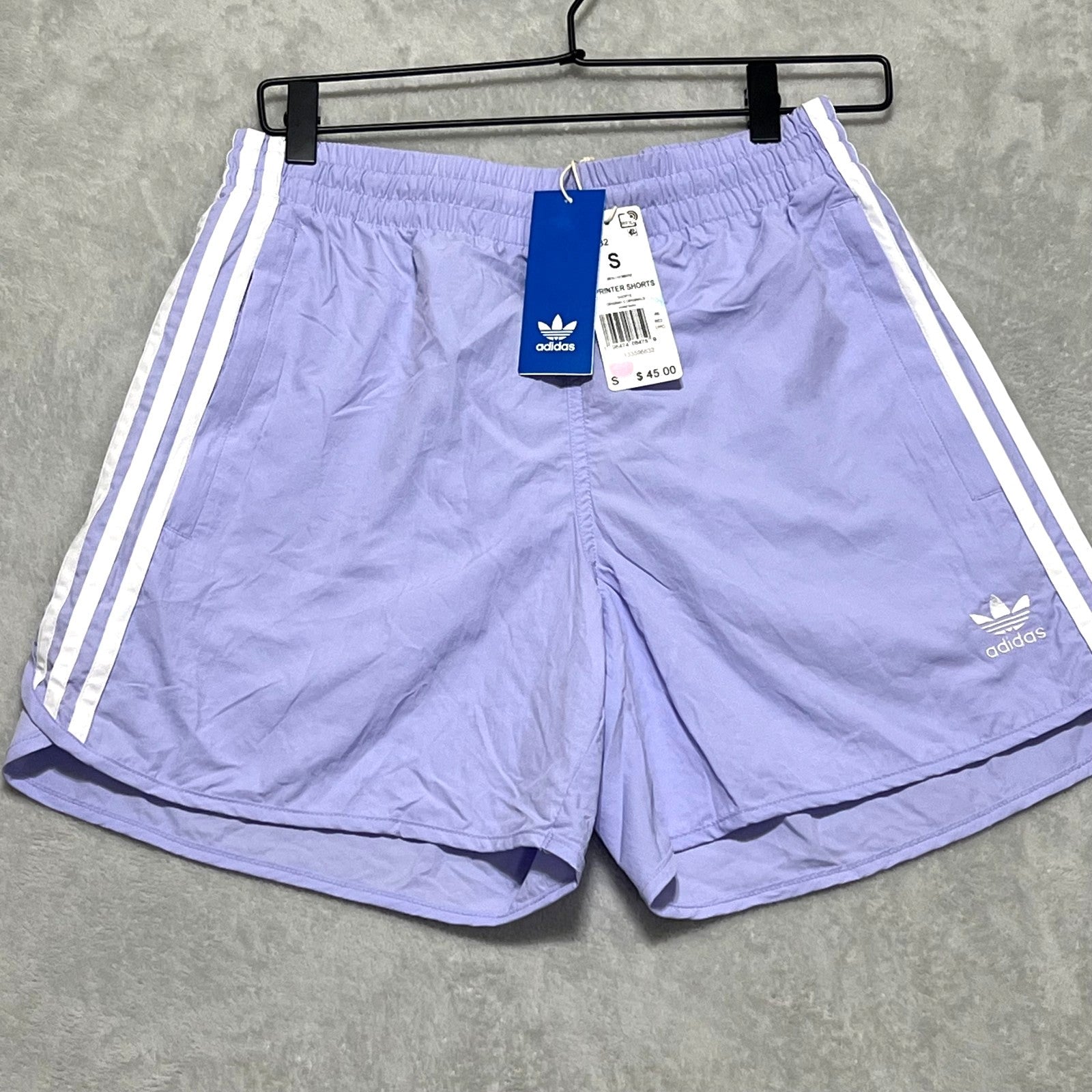 Adidas Originals Sprinter Shorts Men's Size Small Violet Trefoil 3 Stripe  Retro