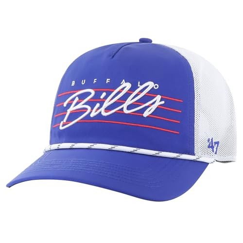 47 Men's Royal/White Buffalo Bills Downburst Relaxed Hitch Trucker Adjustable Hat