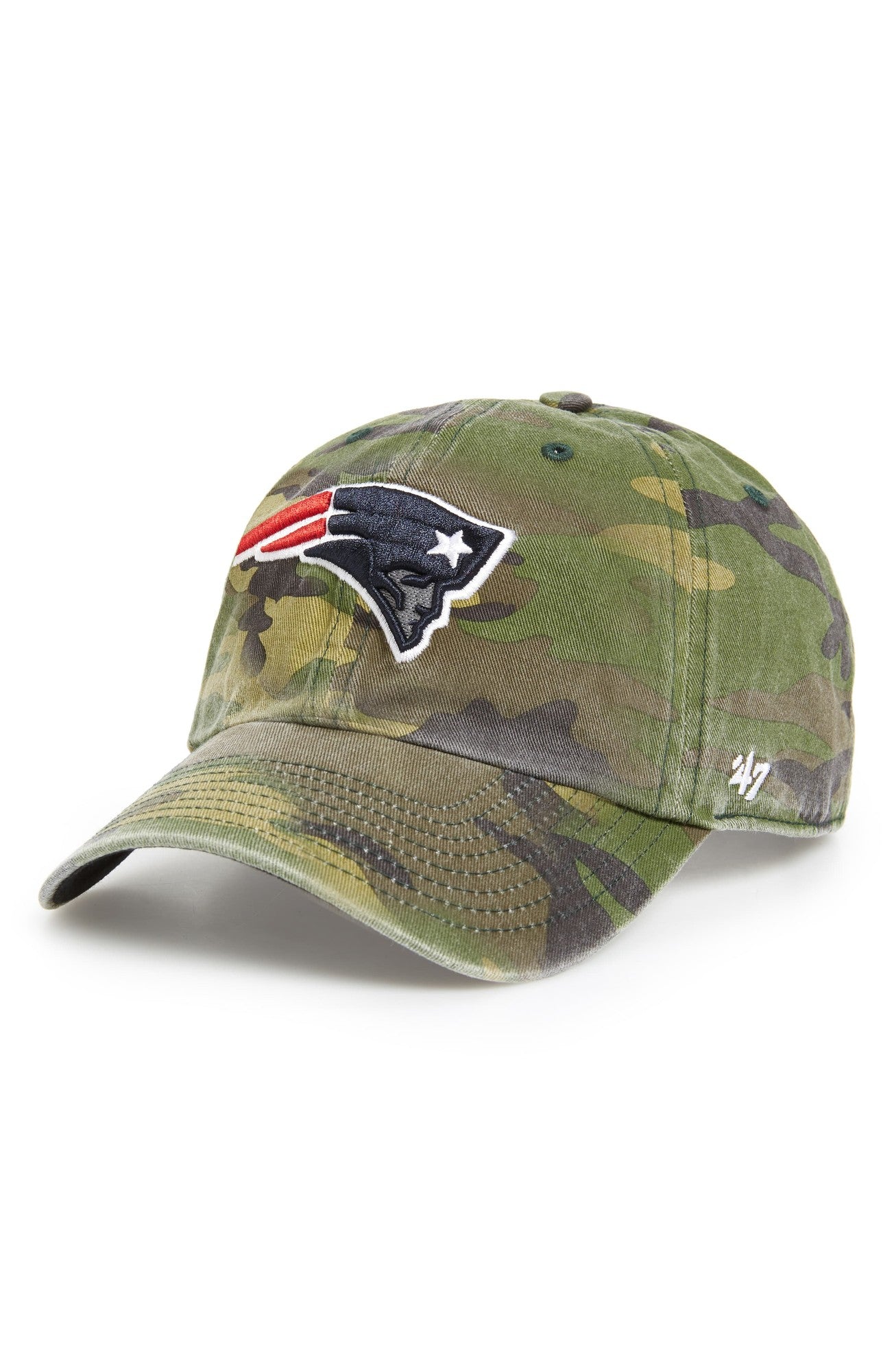 Men's '47 Camo New England Patriots Woodland Clean up Adjustable Hat