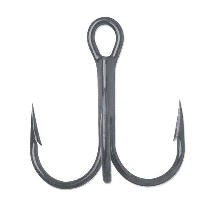 VMC Round Bend Treble Short Shank 1X Hook #4 Black Nickel 7PK