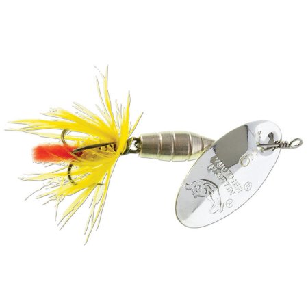 Panther Martin PMF_4_SY Deluxe Dressed Fly Spinning Fishing Lure - Silver/Yellow - 4 (1/8 Oz)
