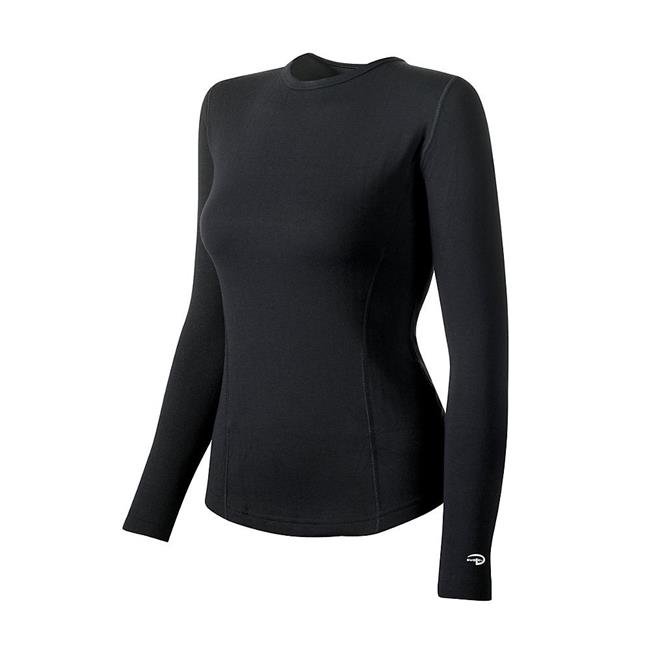 Duofold 192503048761 Varitherm Womens Thermal Long-Sleeve Shirt - Black - Extra Small