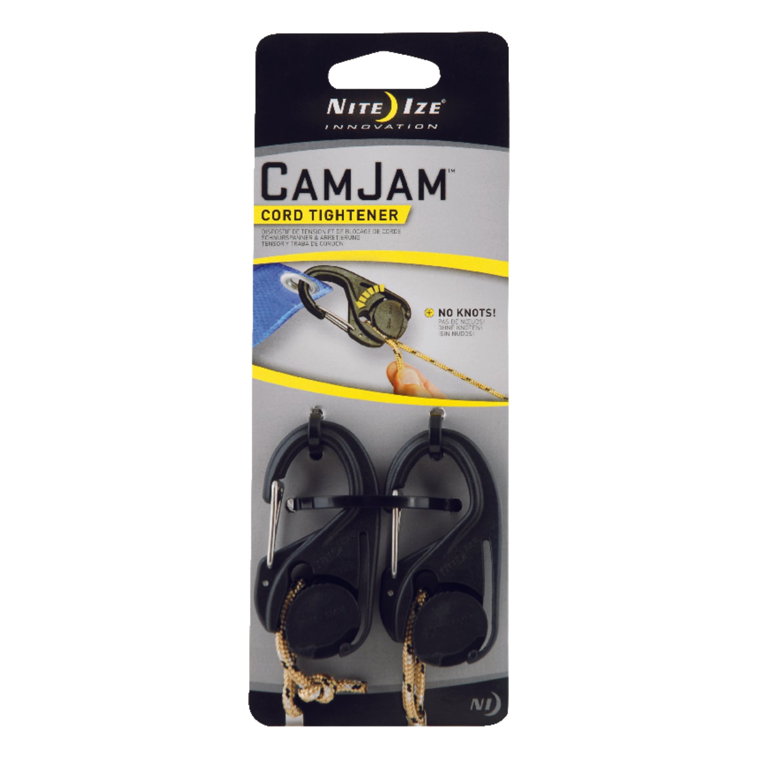 Nite Ize CamJam 5/32 in. D X 2 in. L Black Twisted Plastic Tie-Down Rope