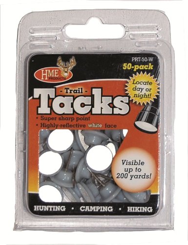 54583 HME Plastic Reflective Tacks, White - Pack of 50