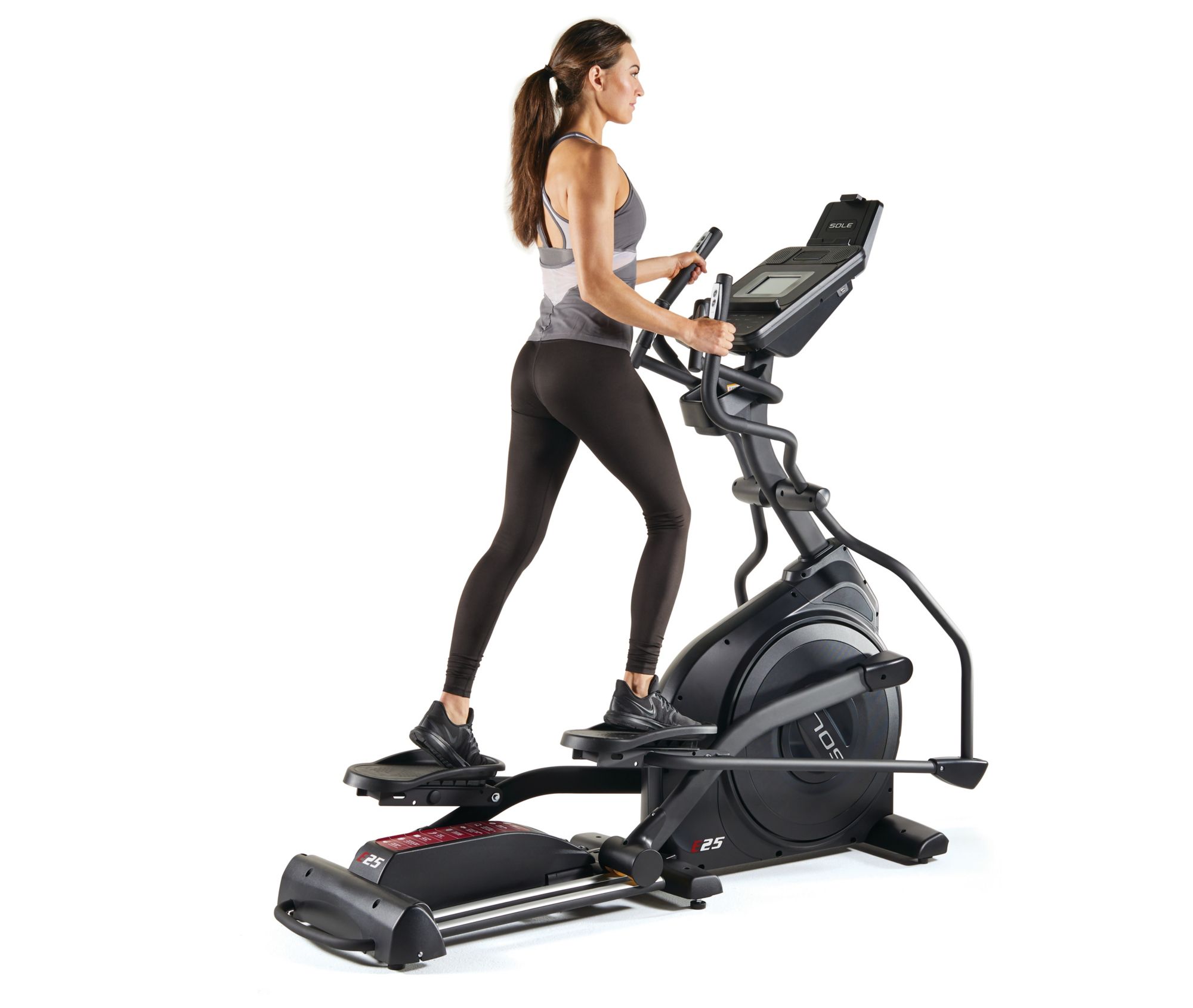 SOLE Fitness E25 Elliptical Ergonomic Cross Trainer Cardio Home Exercise Workout Equipment