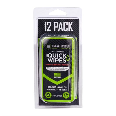 Breakthrough Multi-Purpose CLP Quick Wipes, 5 X 6, 12-Pack, 12 Count
