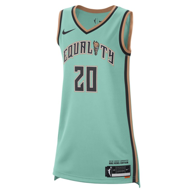 Women S Nike Sabrina Ionescu Green New York Liberty 2021 Rebel Edition Victory Player Jersey