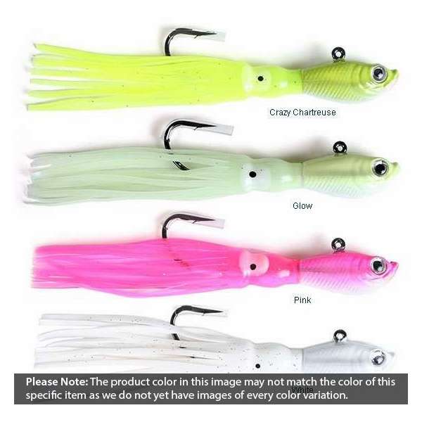 SPRO Squid Tail Jigs, Crazy Chartreuse