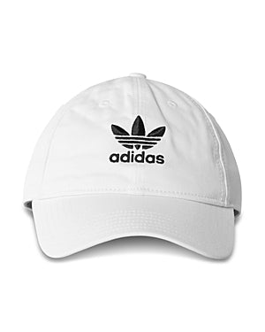 Men's Adidas Originals White Pre-Curve Washed Adjustable - Hat