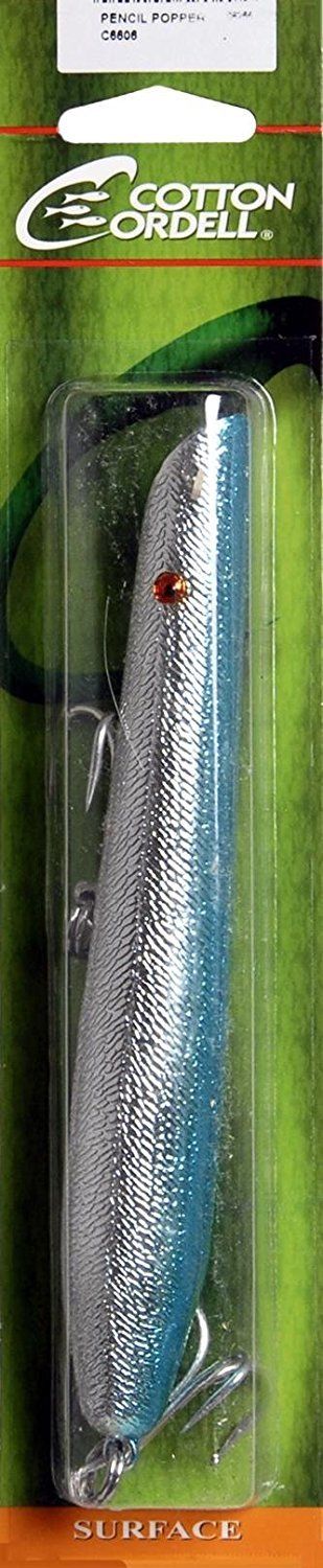 Cotton Cordell Pencil Popper, Chrome/Blue