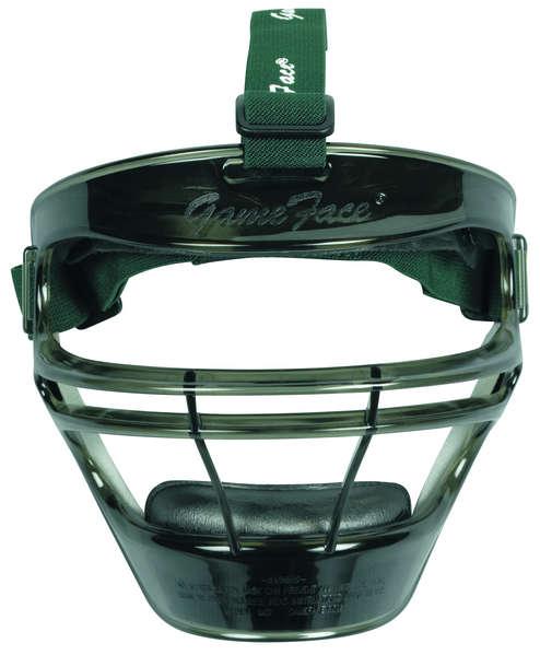 Markwort Game Face Smoke Softball Safety Face Guard - Medium, Dark Green