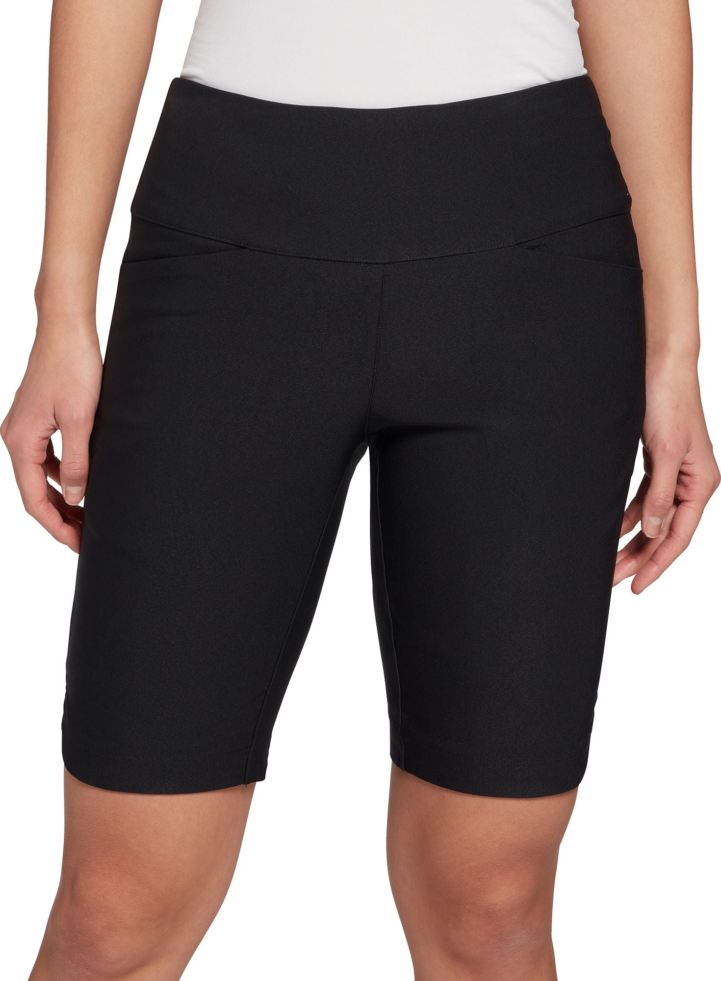 Walter Hagen Women's Sculpt 10'' Pull-on Golf Shorts, Medium, Black - Mother’s Day Gift