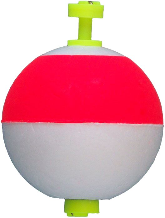 Comal Tackle Round Snap-on Float, Red/White