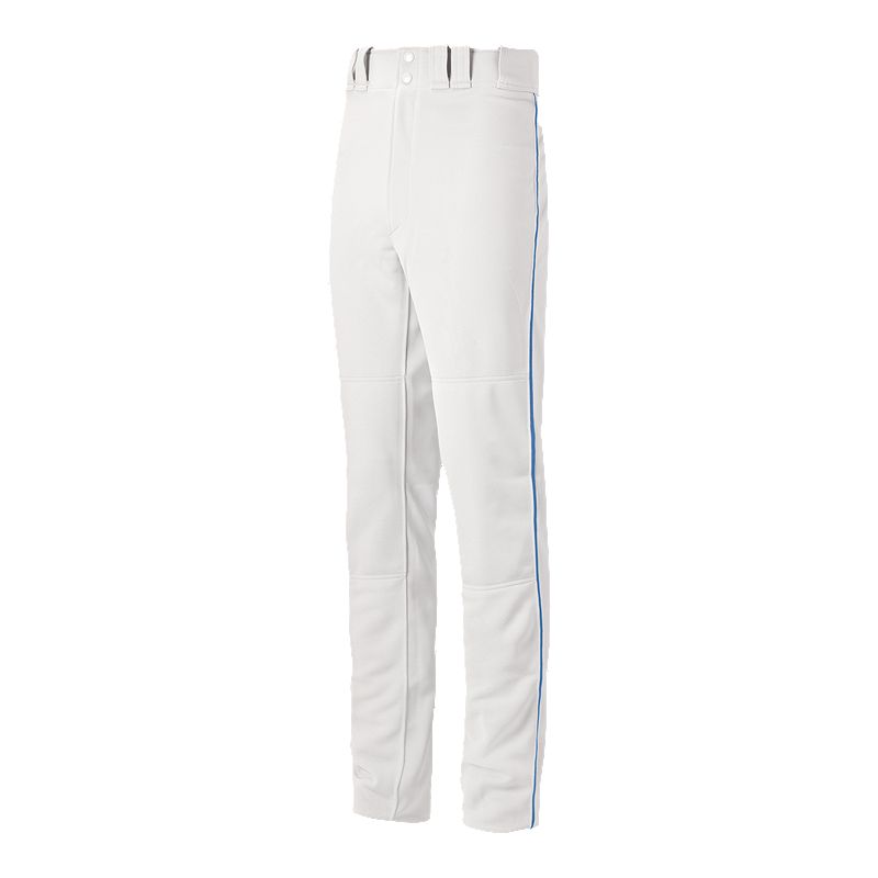 Boys' Mizuno Premier Pro Piped G2 Baseball Pants Youth Large White/Royal
