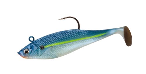 Storm WildEye Swim Shad 4  Fishing Lure 7/16oz Blue Steel Shad 3pcs
