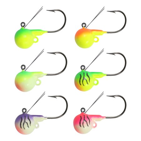 Northland Fishing Tackle Weedless Fire-Ball Jig, Assorted, 1/8oz, NL-FBW3-6-99
