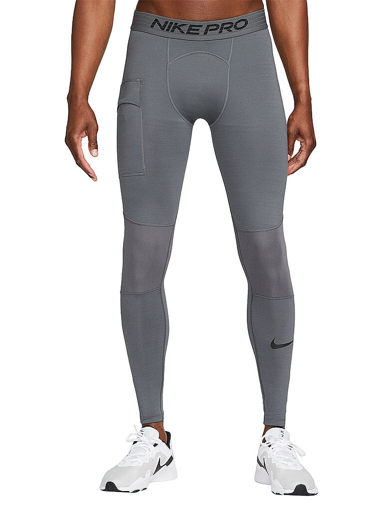 NIKE Herren Fitnesstight Pro Warm Grau | XL