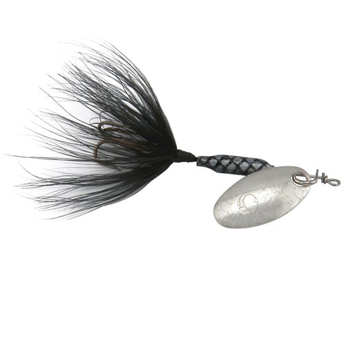 Yakima Bait Wordens 204-BL Rooster Tail in-Line Spinner  1 34  124 Oz  Treble  Black