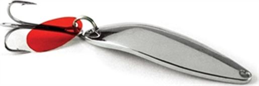 Sea Striker SES25-1 Nickel Plated Casting Spoon with Teaser Tab  1/4 Oz  2 1/4   Carded