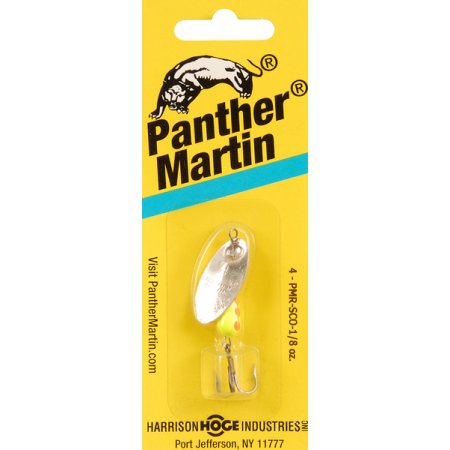 Panther Martin PMR_4_SCO Classic Regular Teardrop Spinners Fishing Lure - Silver/Chartreuse/Orange - 4 (1/8 Oz)