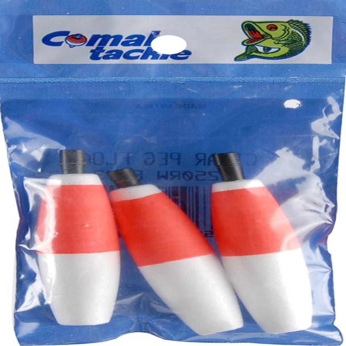 Comal 2-1/2  Cigar Peg Float 3 Pack - Red/White - C250RW-3PK