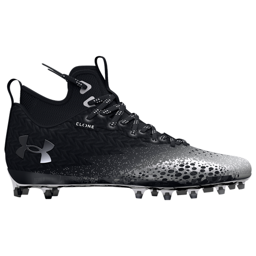 Under Armour Womens Under Armour Spotlight Clone MC - Womens Football Shoes Black/Black/Metallic Silver Size 8.0