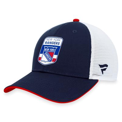 New York Rangers Fanatics Authentic Pro Draft Structured Trucker Podium Cap - Unisex