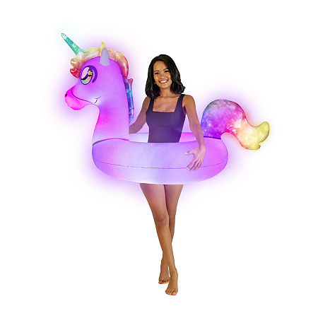 PoolCandy Illuminated LED Large 42IN LED Unicorn Pool Tube, One Size, Multiple Colors