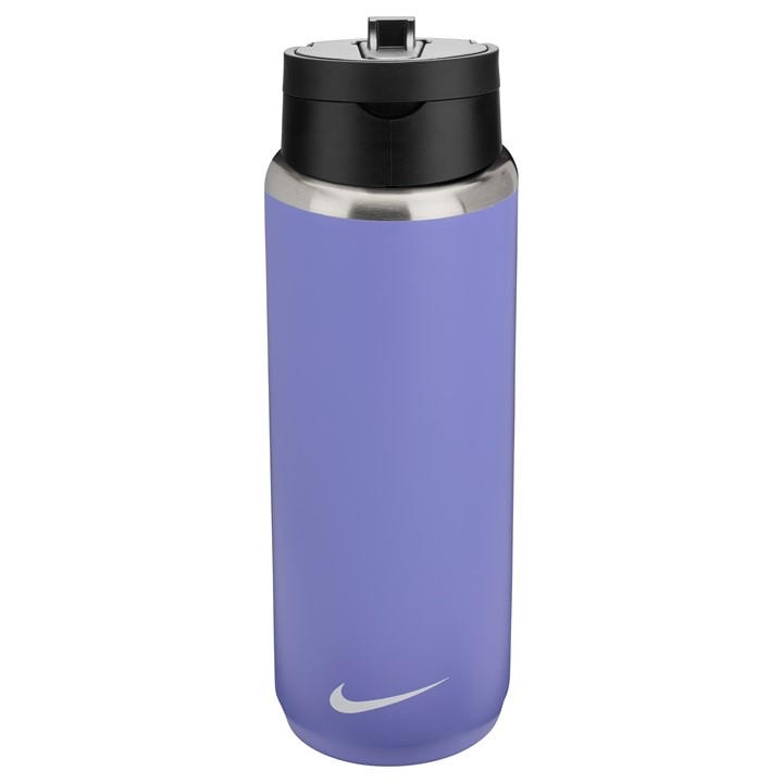 Nike Recharge 24 Oz. Stainless Steel Straw Bottle, Light Thistle/Black/White Purple