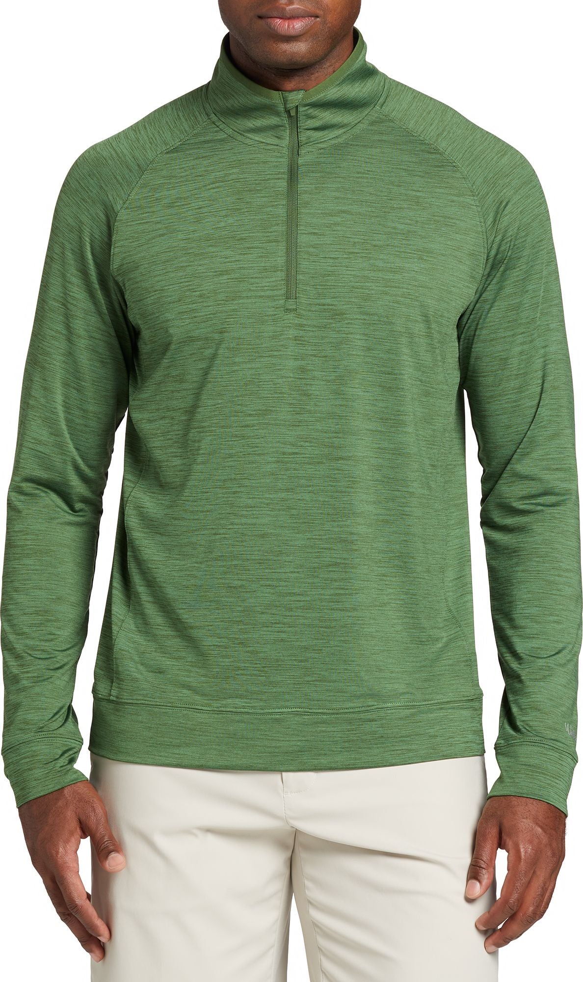 Walter Hagen Men's Performance 11 Lightweight 1/4 Zip Golf Pullover, Small, Forest Pine/Darker Pine Green