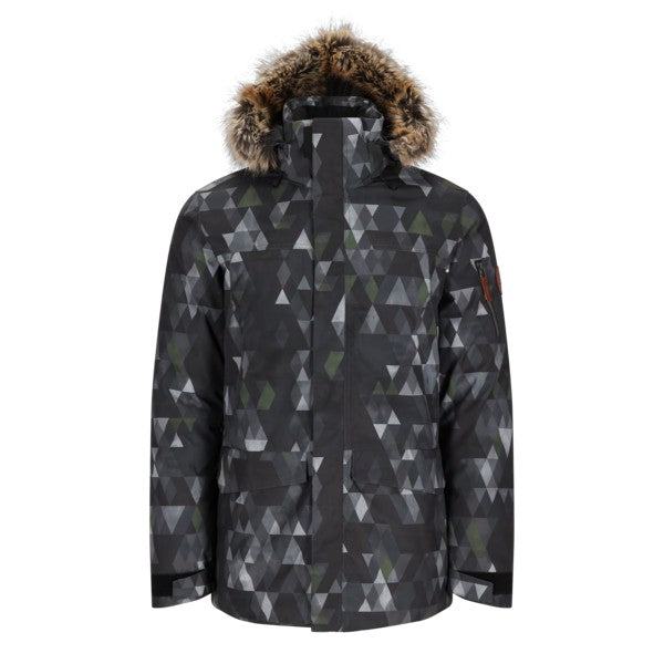 Obermeyer Men's Rideline Faux Fur Jacket, Medium, Out of Bounds