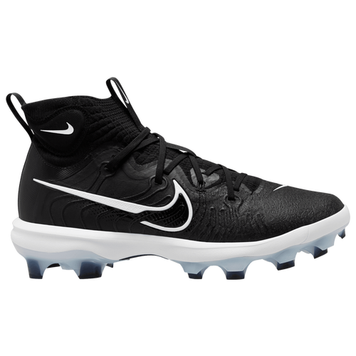 Men's Nike Alpha Huarache NXT MCS Molded Baseball Cleats Cleats 12 Black/White/Blue Tint/Anthracite