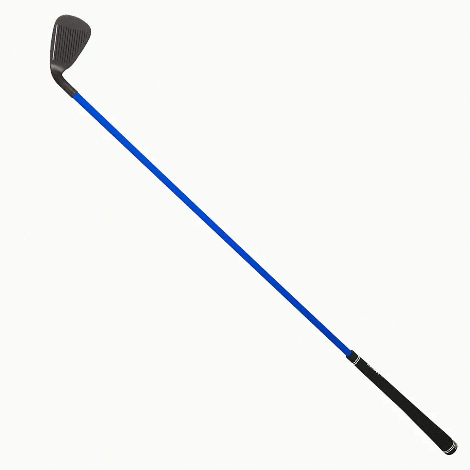 Lag Shot 7 Iron Golf Club Swing Trainer Stick for Right Handed Men, Black/Blue - Black/Blue