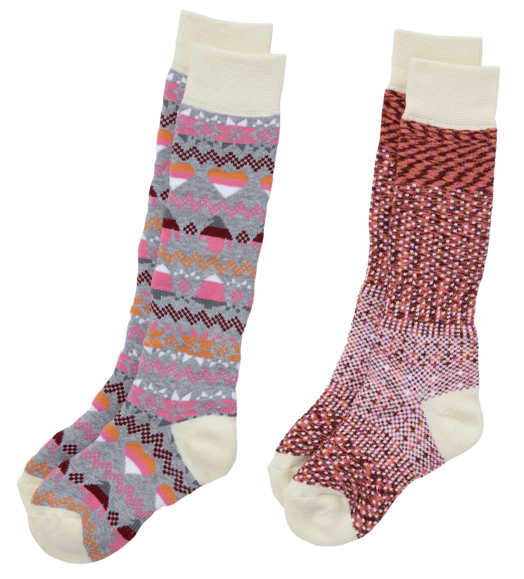 Alpine Design Youth Snow Sport Socks – 2 Pack, Boys', Pink Penguin