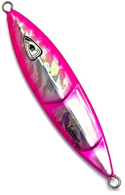 Johnny Jigs Ridged Slow Pitch Jig, Pink/Glo