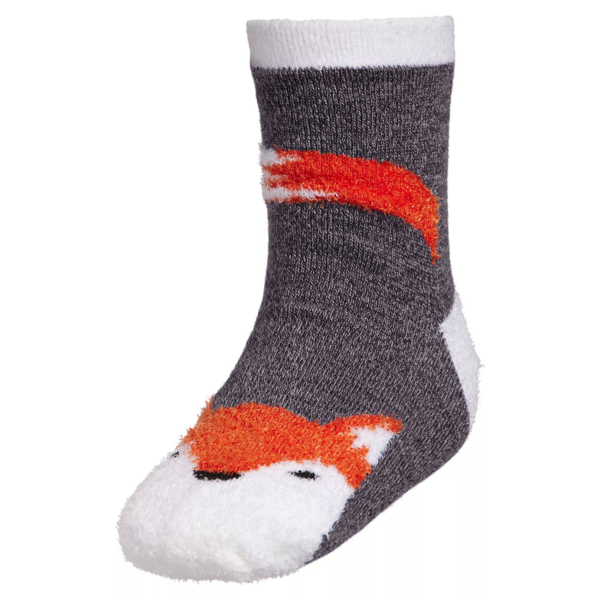 Northeast Outfitters Boys' Cozy Cabin Fox Socks, Small, Light Heather Grey