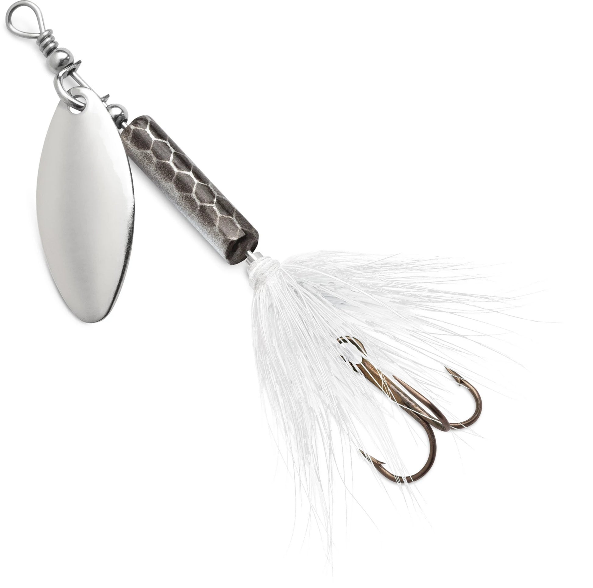 81250133 Blue Fox Whip Tail Deep Runner Inline Spinner, Silver - 0.062 Oz