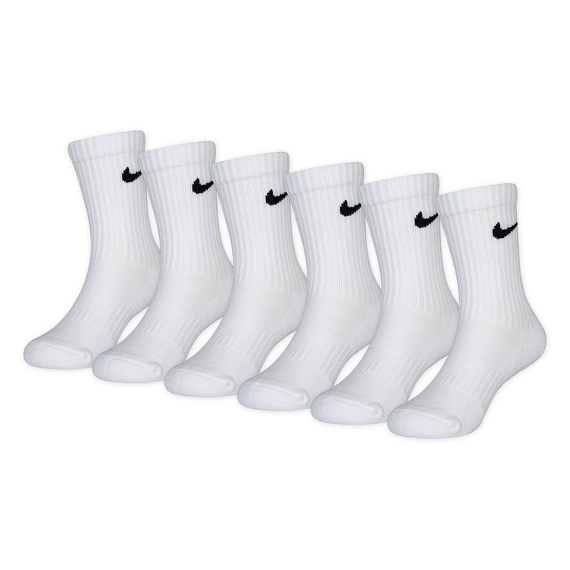 Nike Little Kids' 6-Pk. Performance Crew Socks - White