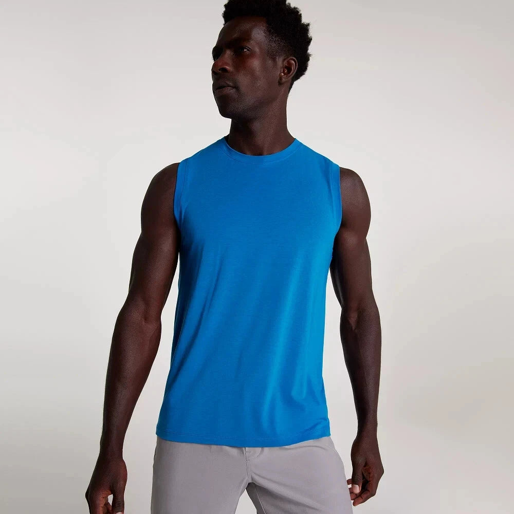 Camisole sport ajustée  pour  Homme, bleue, taille medium