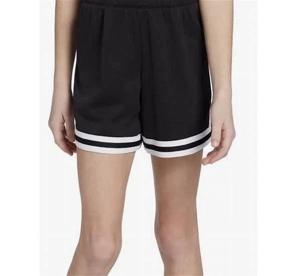 Shorts pour fille, en maille évacuant l'humidité, noir pur, taille M moyenne