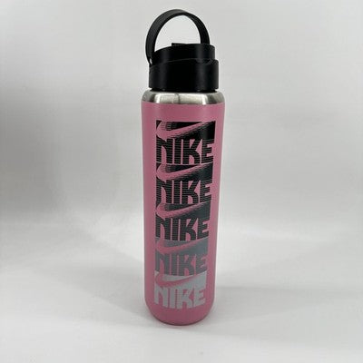 Bouteille isotherme Nike Recharge 710 ml en acier inoxydable avec paille, rose élémentaire/noir/noir rose